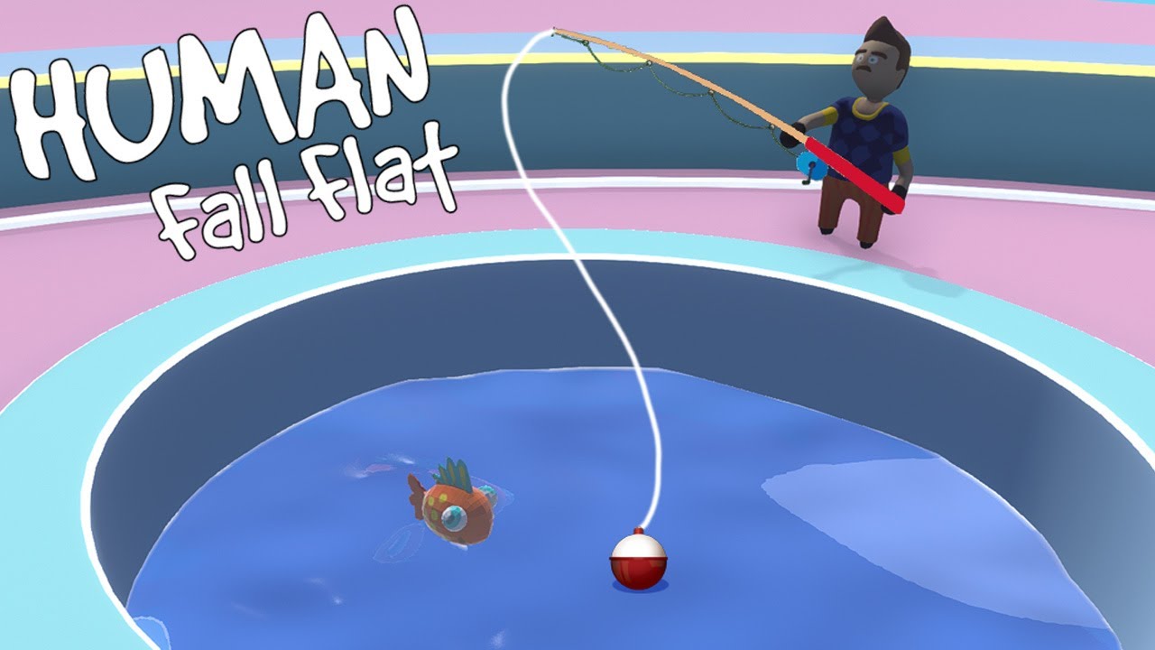 HELLO NEIGHBOR CATCHING FISH in HUMAN FALL FLAT?!