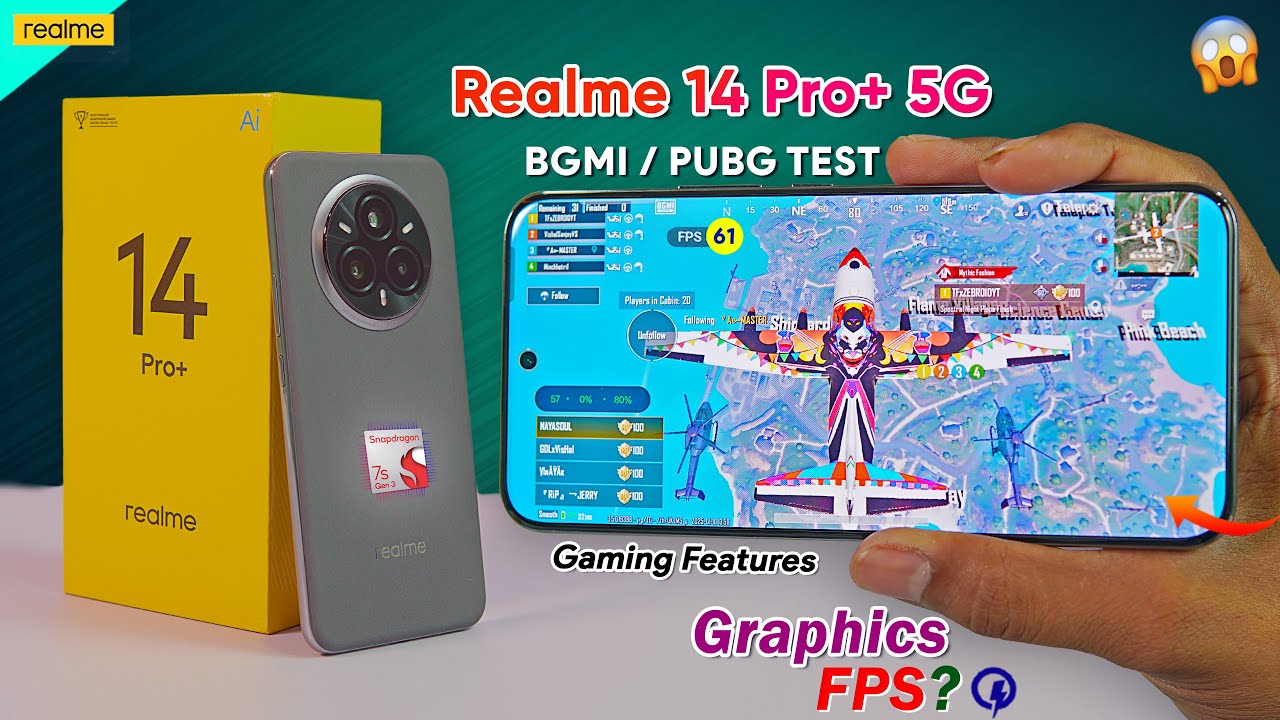 Realme 14 Pro Plus 5g Bgmi Pubg Test | Realme 14 Pro Plus 5g Bgmi Gaming Graphics FPS, Battery Test