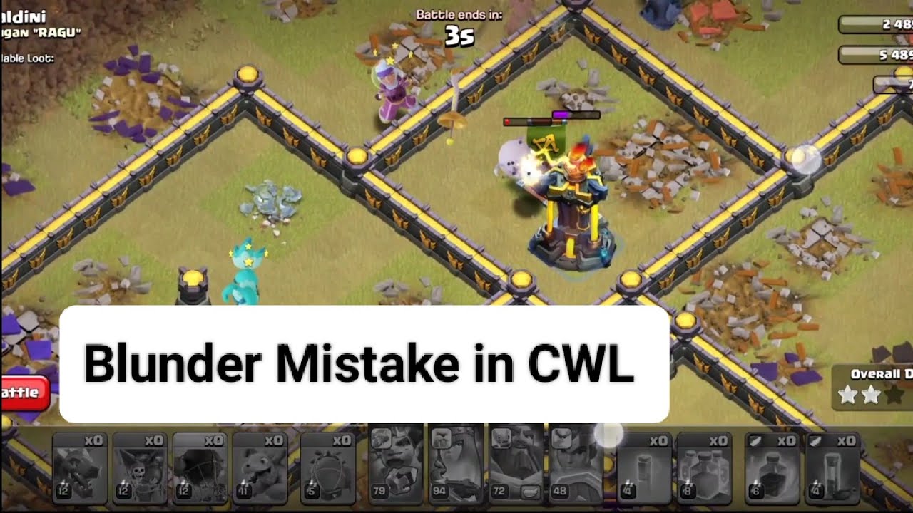 CWL Live Battle Day-6 : Completely Blunder Attack 