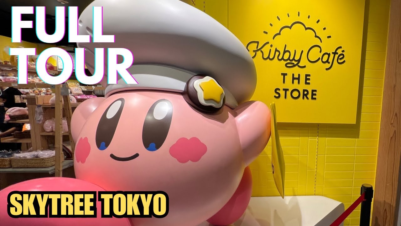 Cutest Kirby Drink! FULL TOUR Kirby Cafe Store at Skytree Tokyo Japan #kirby #カービィ