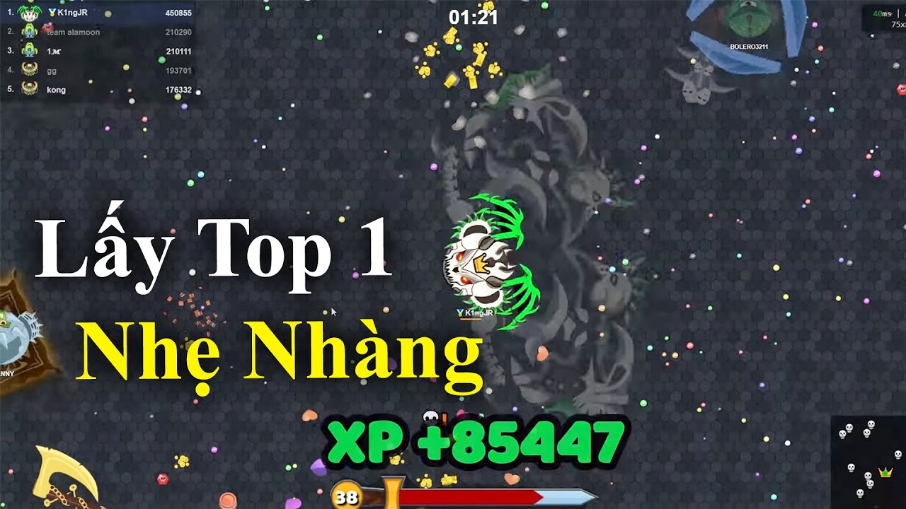 Tôi Lên Level 38 Hủy Diệt Trận Đấu và Lấy Top 1 Nhẹ Nhàng | Evowars io K1ngJR