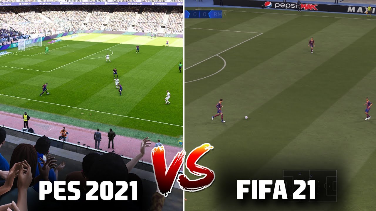🔥 PES 2021 vs FIFA 21 | Live Broadcast Camera Gameplay Comparison | Fujimarupes
