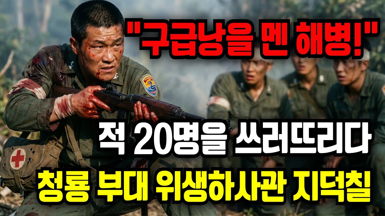8발 맞고도 적 20명을 쓰러뜨린 위생병 그는 진정한 영웅이었다.  청룡부대 위생하사관 지덕칠하사.