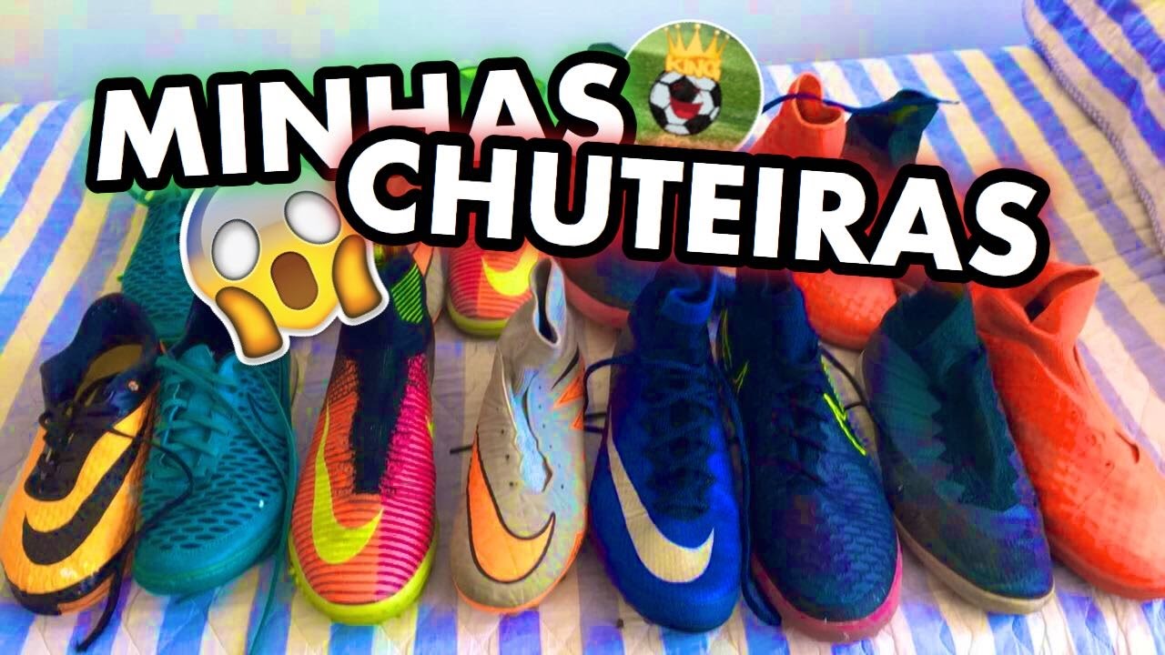 MINHAS CHUTEIRAS DA NIKE(MERCURIAL SUPERFLY V FG, FINALE II STREET TF ENTRE OUTRAS)