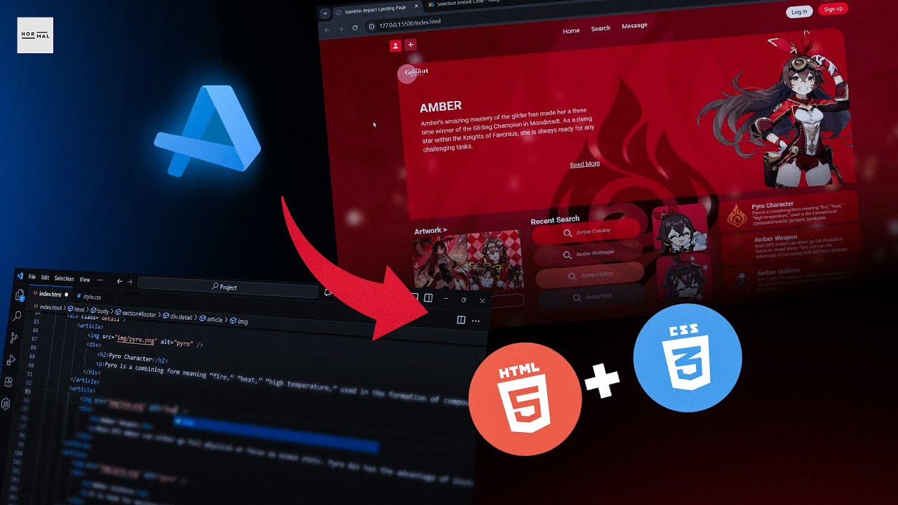 ASMR Coding | Genshin Impact Landing Page No Talking