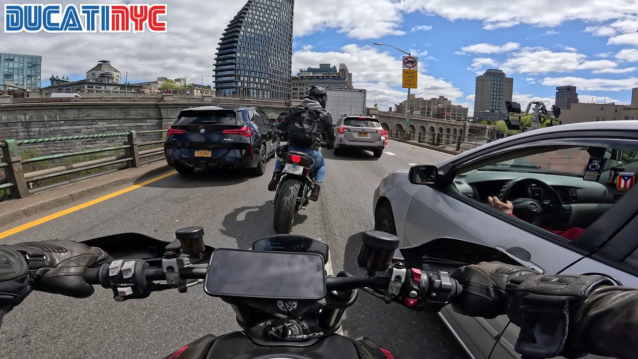 POV: NYC MOTO RIDE - HEAVY Lane Splitting Chase with 