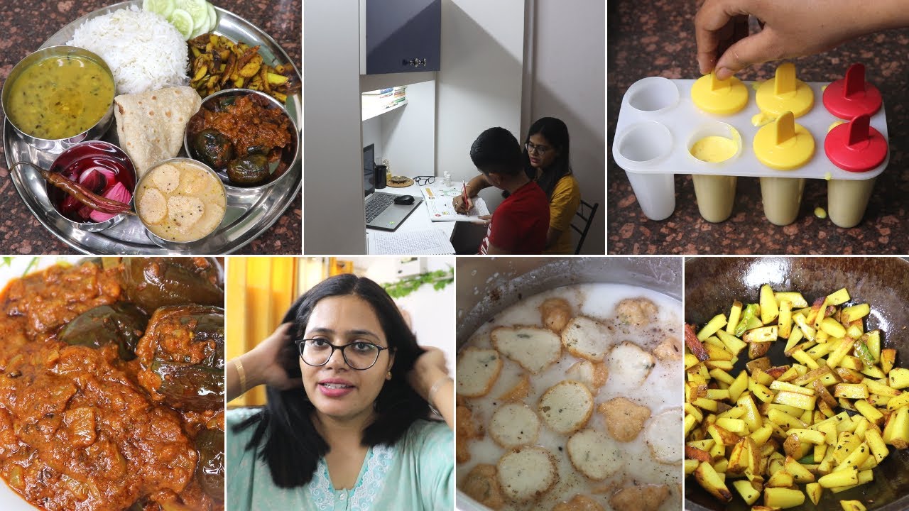 अपने बालो का पूरा लुक चेंज कर लिया | Everyday Easy SUMMER THALI Idea |देशी पिस्ता केसर कुल्फी recipe