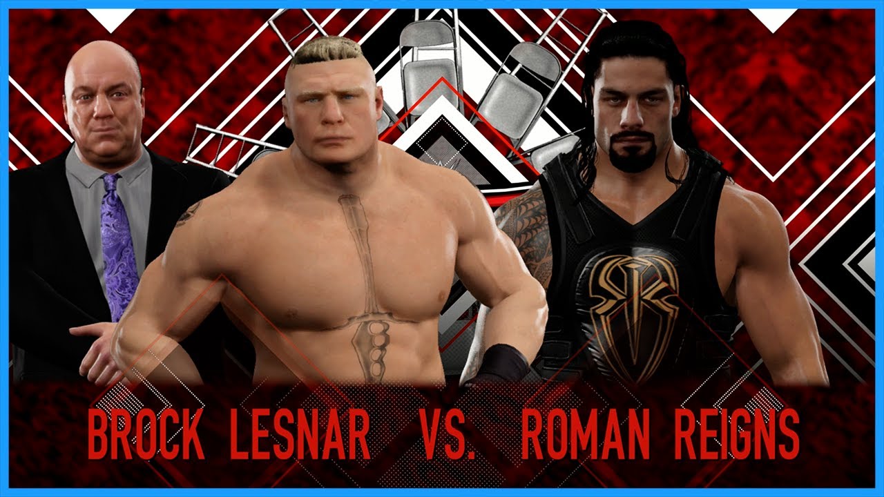 WWE 2K17 PS4 - Brock Lesnar Vs Roman Reigns - Singles Match