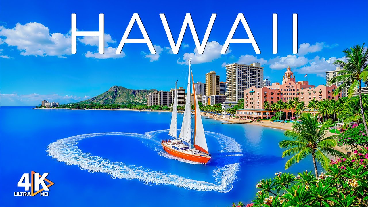 Hawaii 4K Drone Footage | Volcanic Islands, Crystal Waters & Pacific Calm