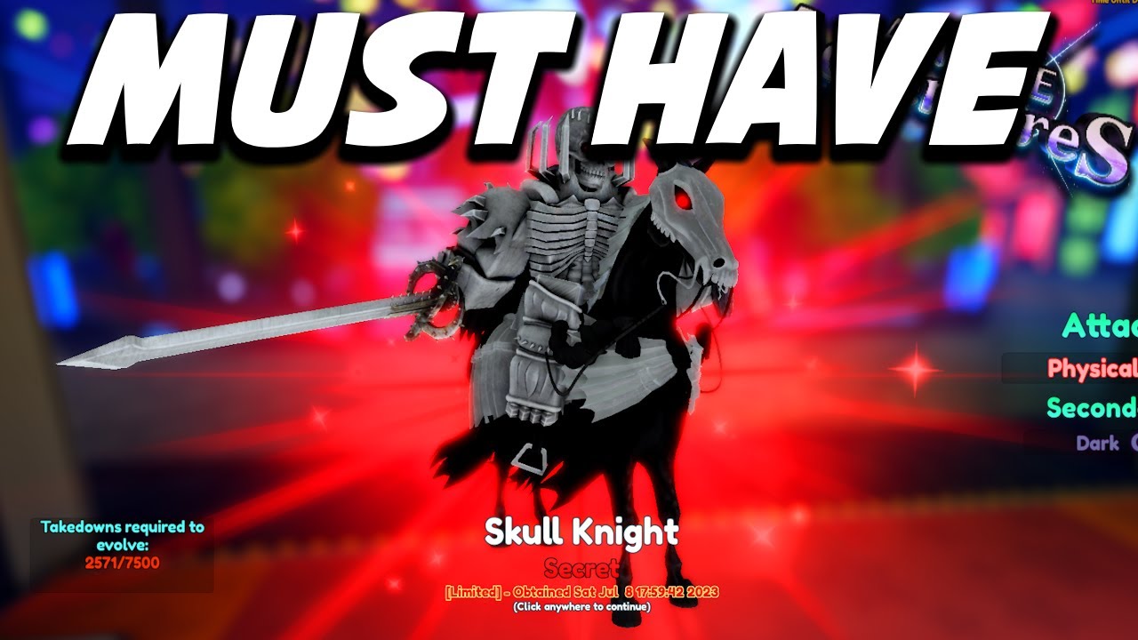 Showcasing New Secret Limited Skull Knight Is INSANELY Strong In Anime Adventures Update 15!