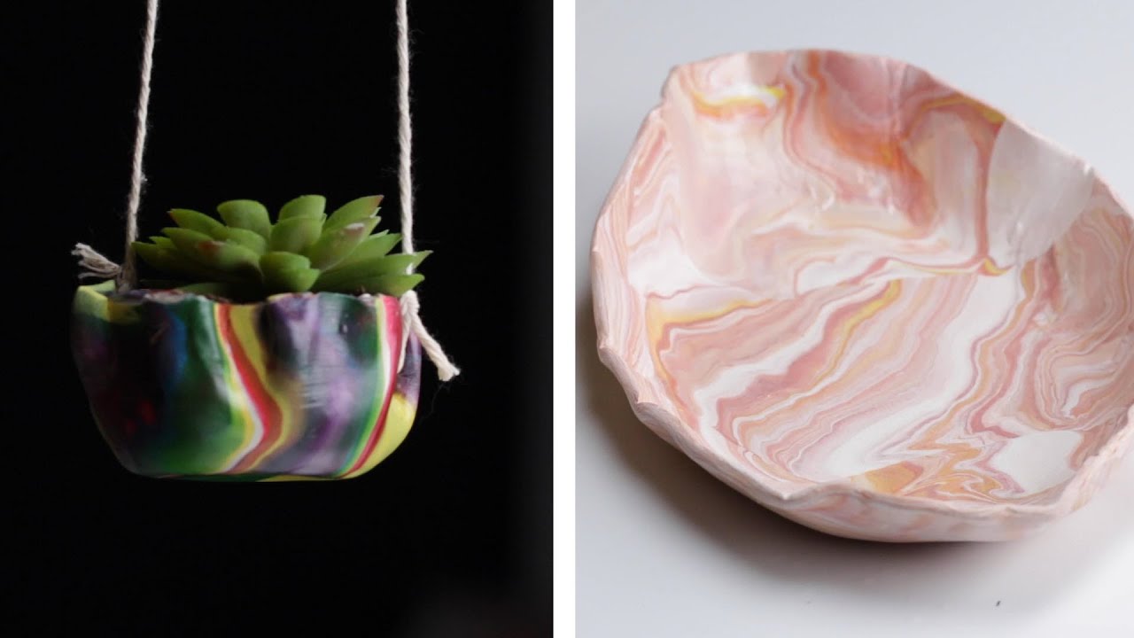 4 Mesmerizing Marbled Clay Projects