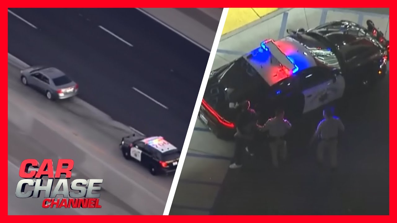 Full Car Chase: Suspect with hostage leads authorities on 3 hour LA car pursuit | Car Chase Channel