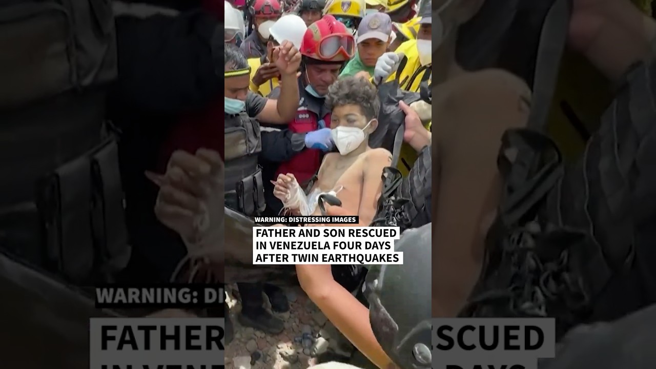 Father and son rescued in Venezuela four days after twin earthquakes | AFP