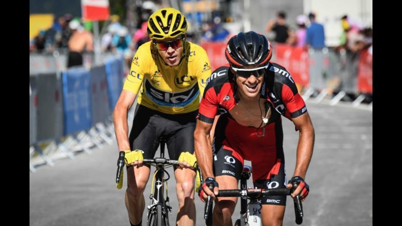 Chris Froome @71kg VS Richie Porte @57kg Up A Hillclimb Finish