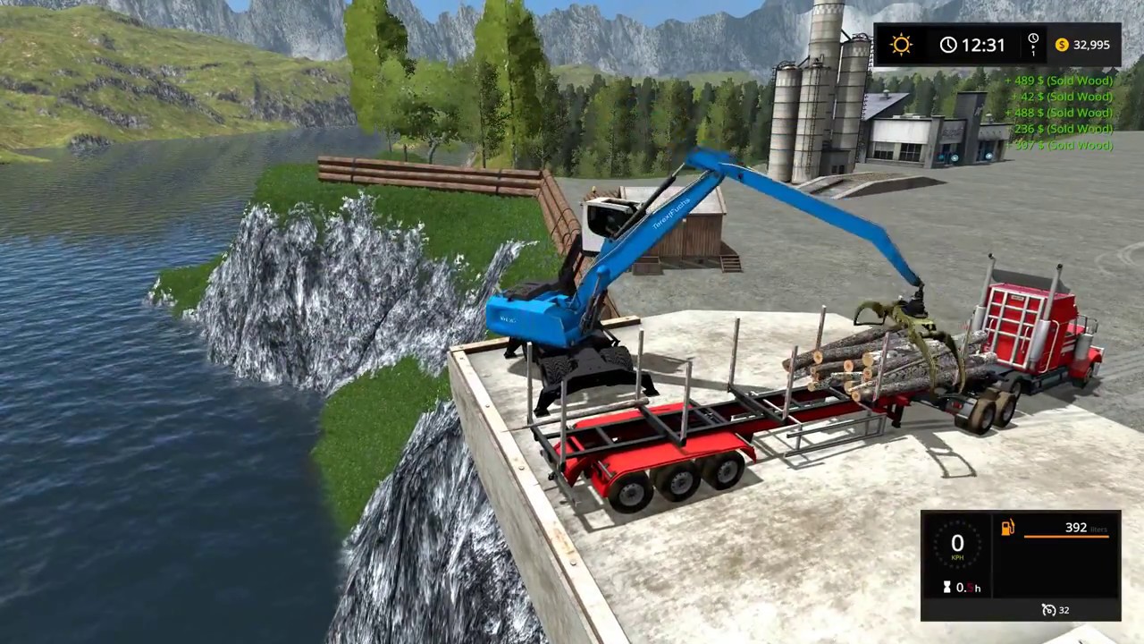 Farming simulator 17 - Emerald valley Logging timelapse ep#3  1000 sub bonus video.