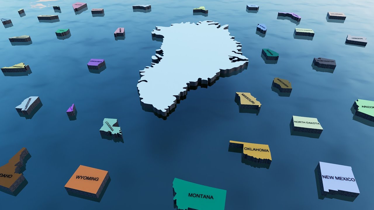 Greenland vs U.S.  States &ndash; Size Comparison