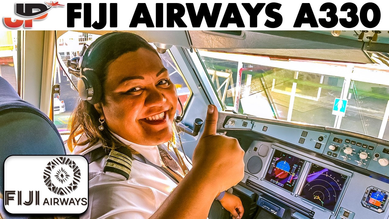 Fiji Airways Airbus A330 Cockpit to Melbourne Australia