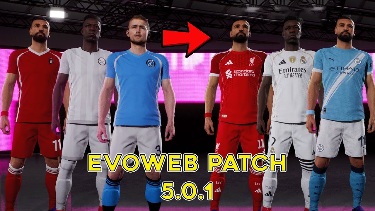 EFOOTBALL 2026 PATCH EVOMOD V.5.2.0 FILE, HOW TO INSTALL! JERSEY, CLUB LOGOS