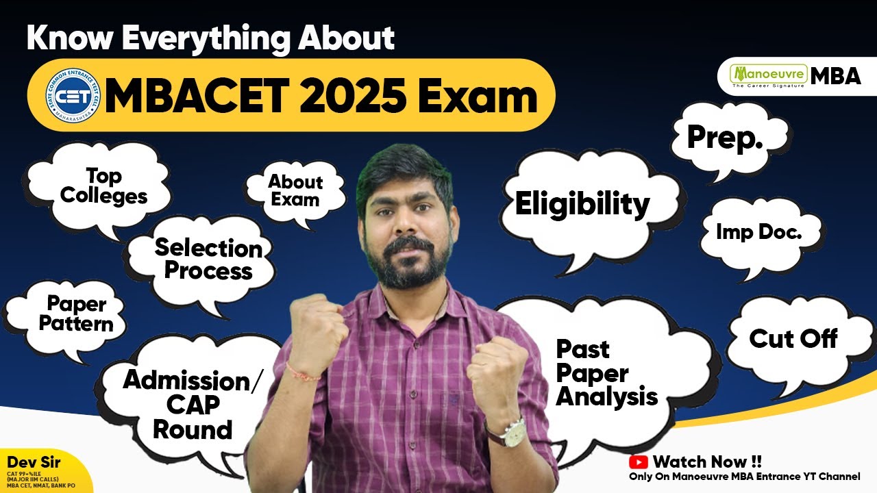 MAH MBA CET 2025 - All About MBA CET | Eligibility | Imp Dates | Paper Pattern | Selection Process