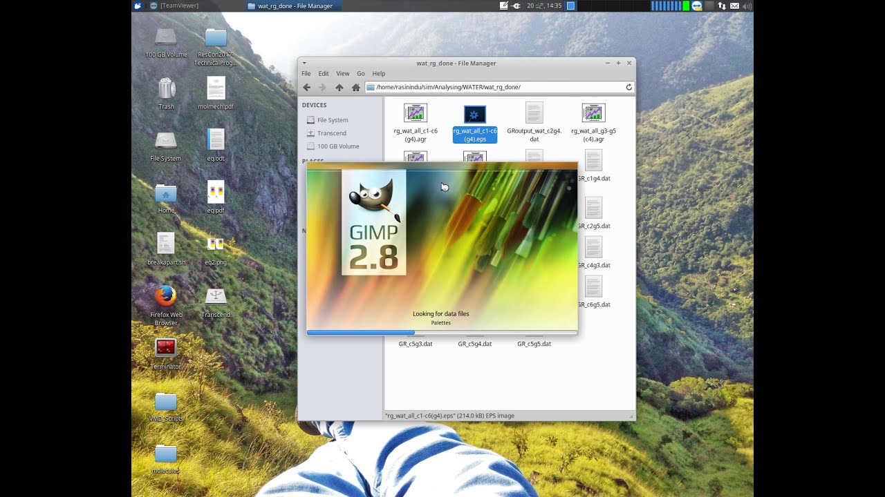 xmgrace graphs to high resolution research paper size using GIMP