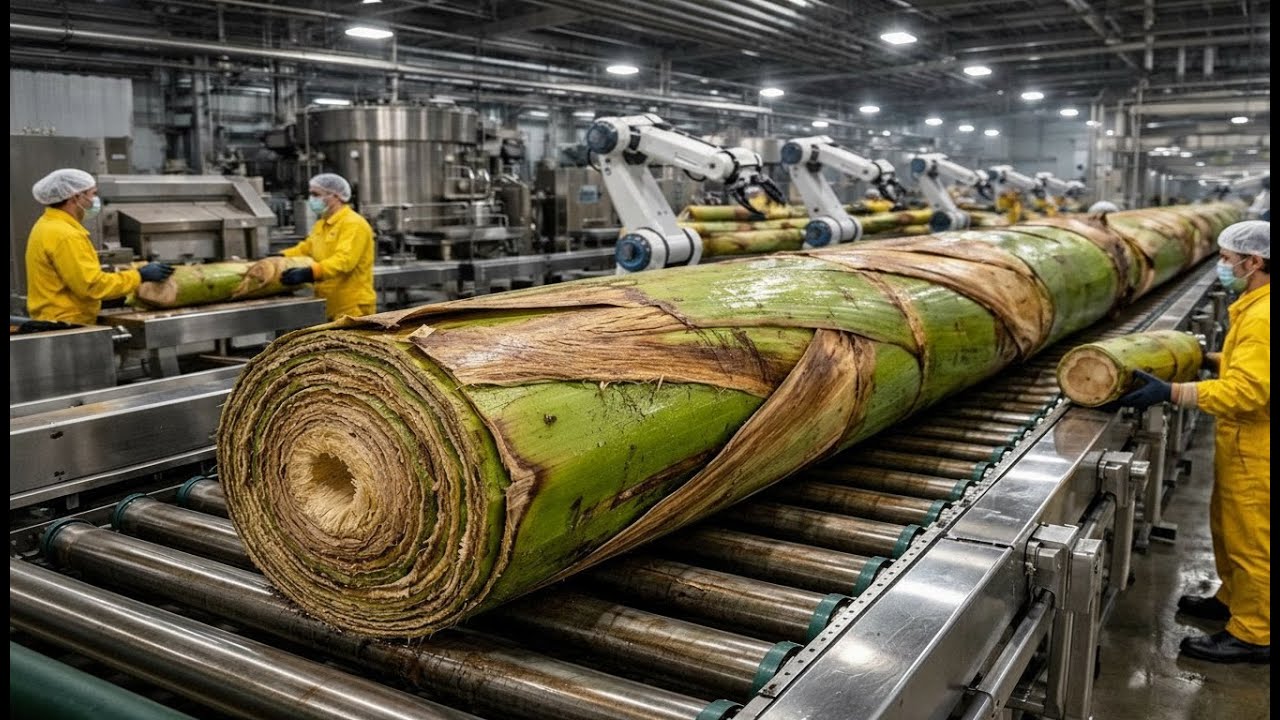 Inside a Modern Banana Stem Factory: Turning Waste into Gold