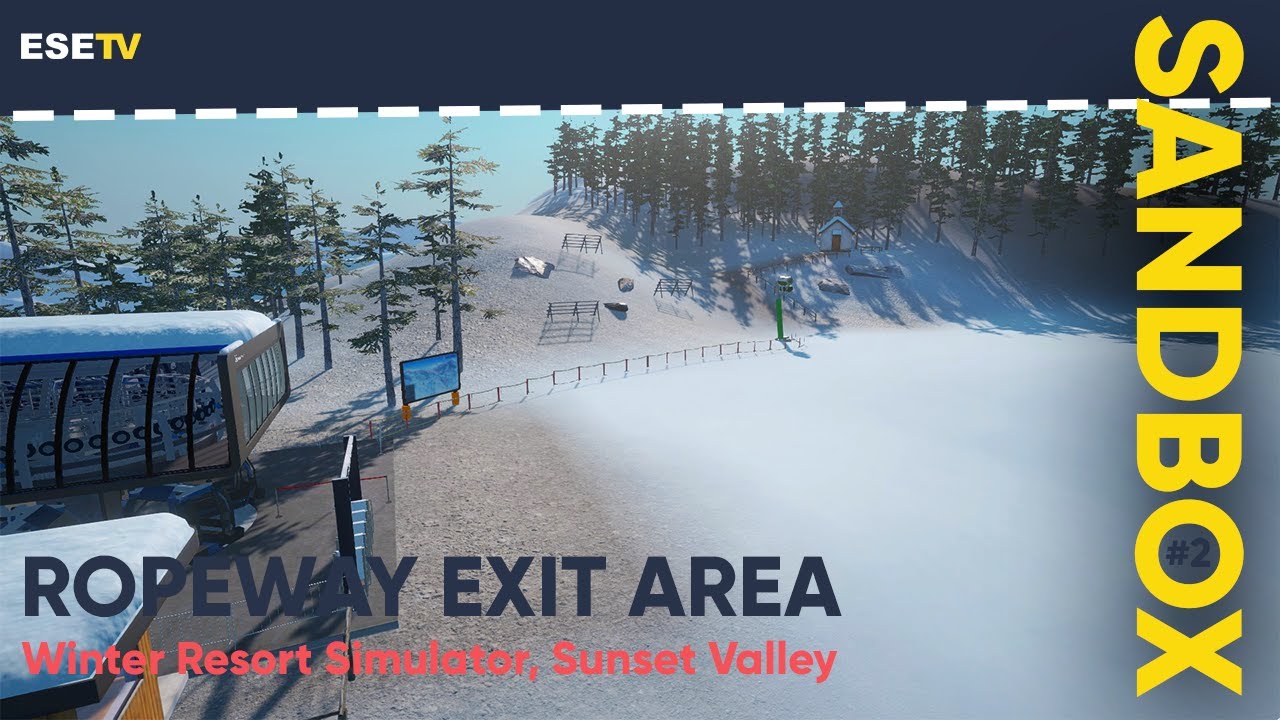 Ropeway exit area, Winter Resort Simulator Sunset Valley Ski Resort Part 2