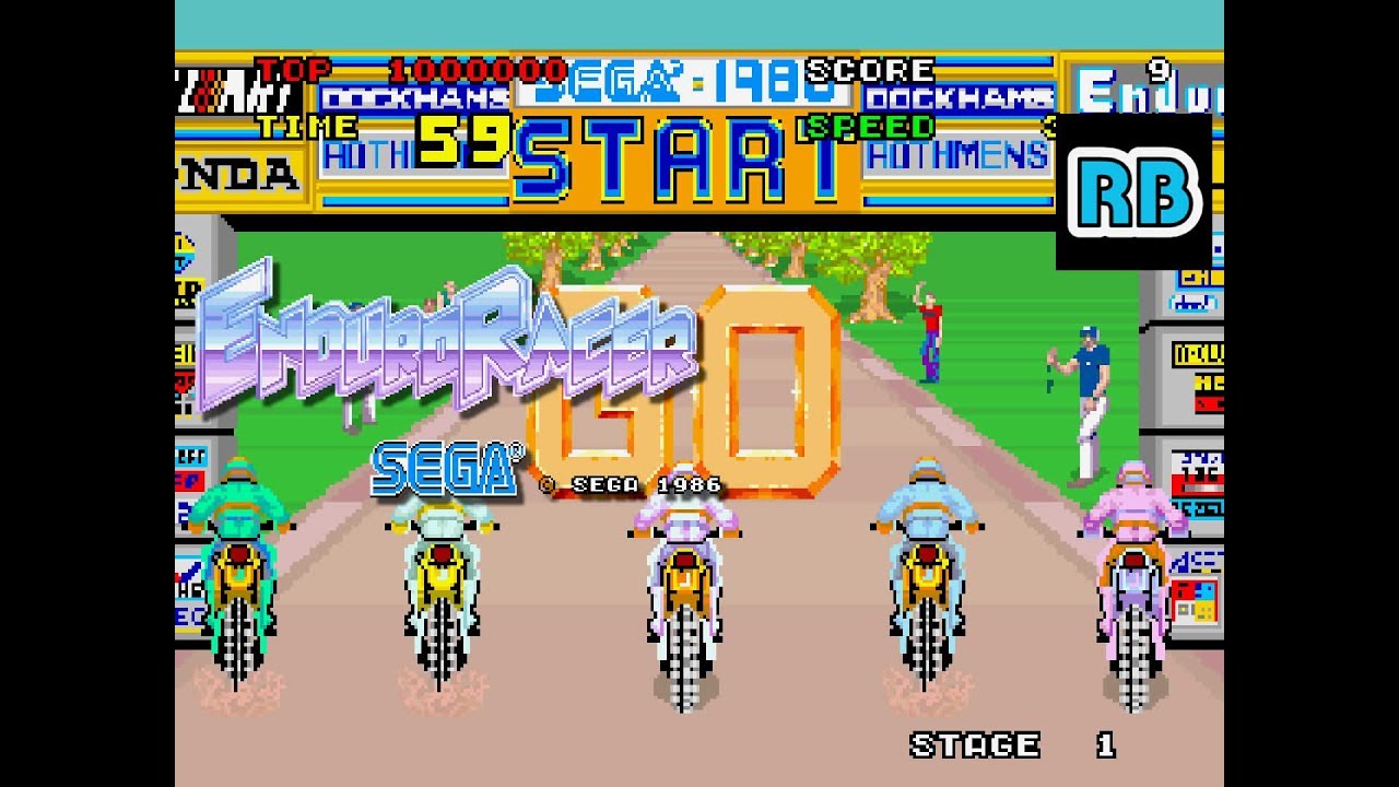 1986 [60fps] Enduro Racer (YM2151) 28039400pts ALL