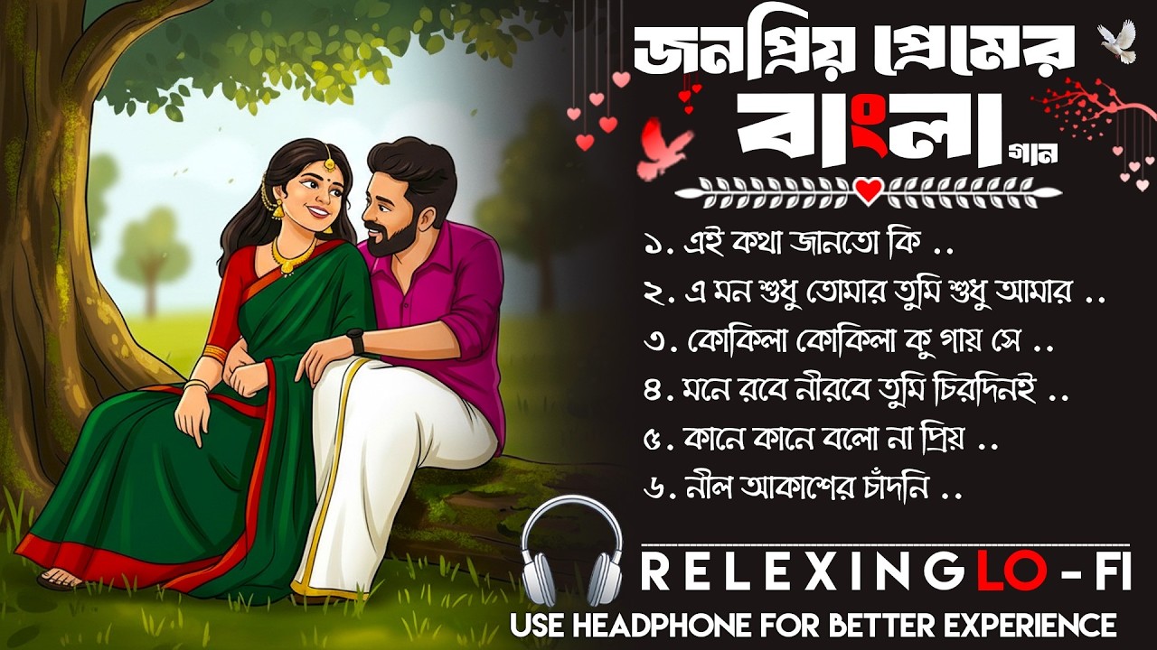 জনপ্রিয় প্রেমের বাংলা গান | NONSTOP রোমান্টিক Lo-Fi Jukebox | Chill Beats & মন ছুঁয়ে যাওয়া প্রেমের .