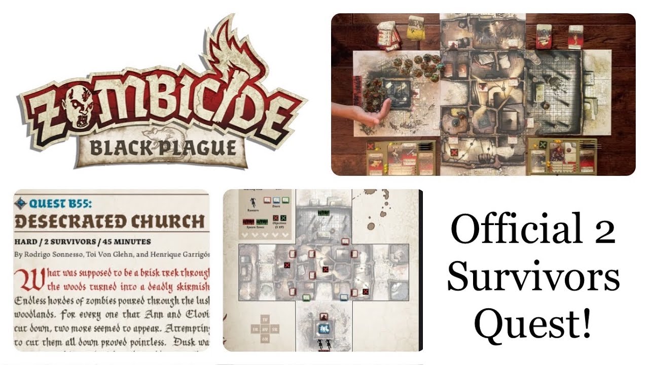 Лучший сценарий в истории! Zombicide Black Plague (2015) Задание B55: Оскверненная церковь - Полн...