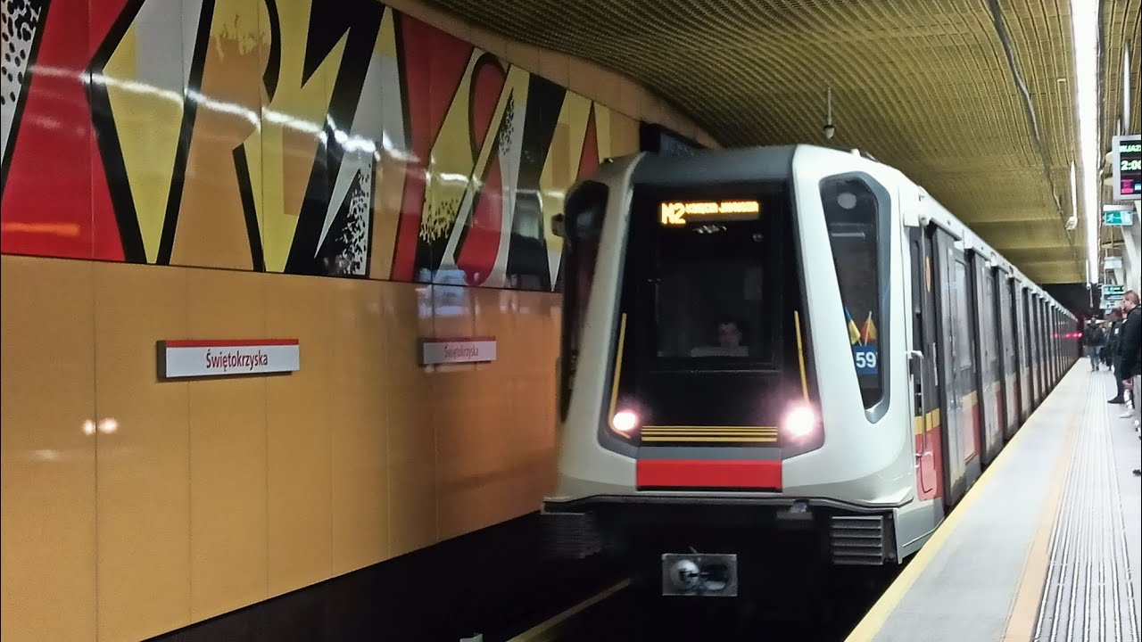 Metro Warszawskie. Przejazd linią M2 (cała trasa) wagonem Siemens Inspiro.