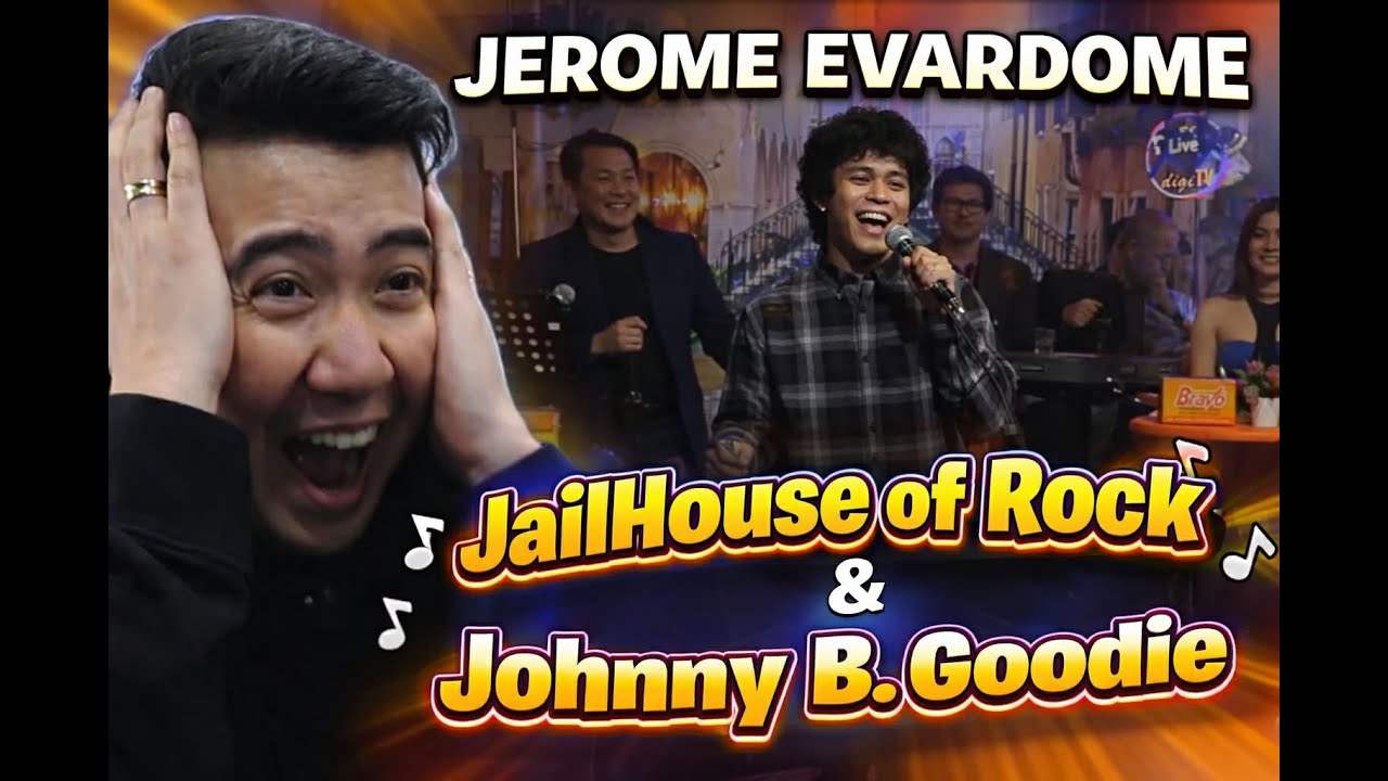 Джером Эвардом исполняет песни Jailhouse of Rock и Johnny B. Goodie | Реакция