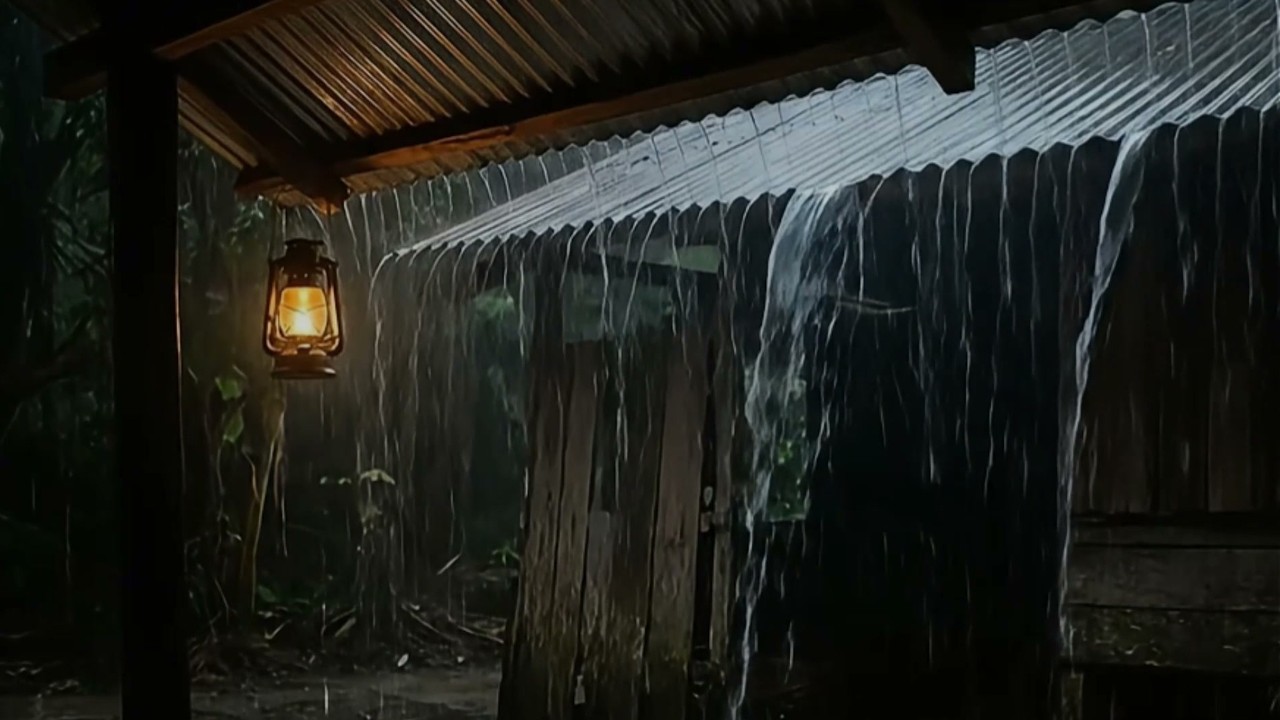 Continuous Rain Under a Tin Roof | 8 Hours No Thunder