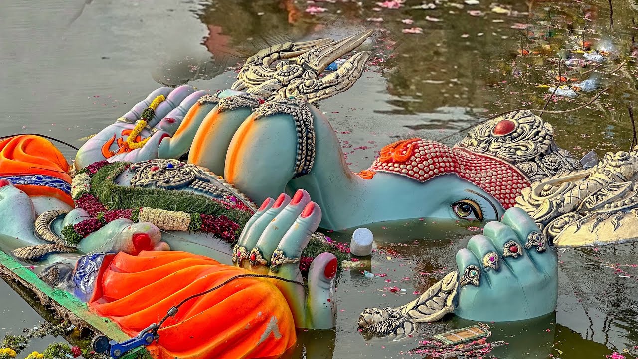 Big Ganesh Visarjan 2024 | Latest Ganesh Nimajjanam Video | Ganesh Nimajjanam In Hyderabad