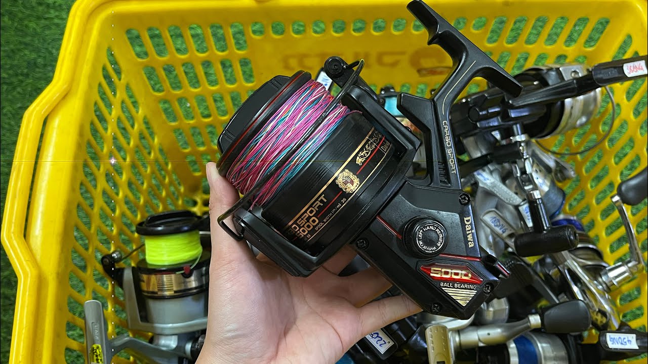 Video 948: Máy câu bãi Nhật giá từ 90k - Máy Daiwa size 10nghìn - Máy lure Shimano hàng tuyển