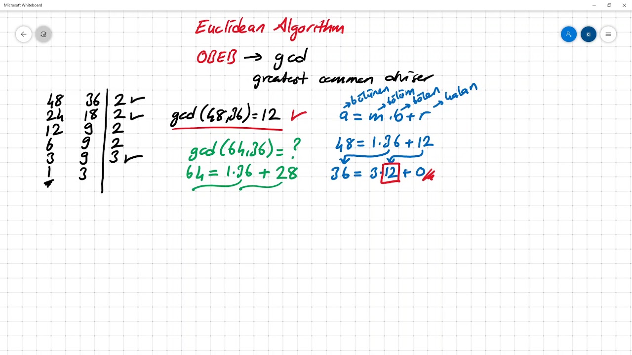 Oklid Algoritması - Euclidean Algorithm