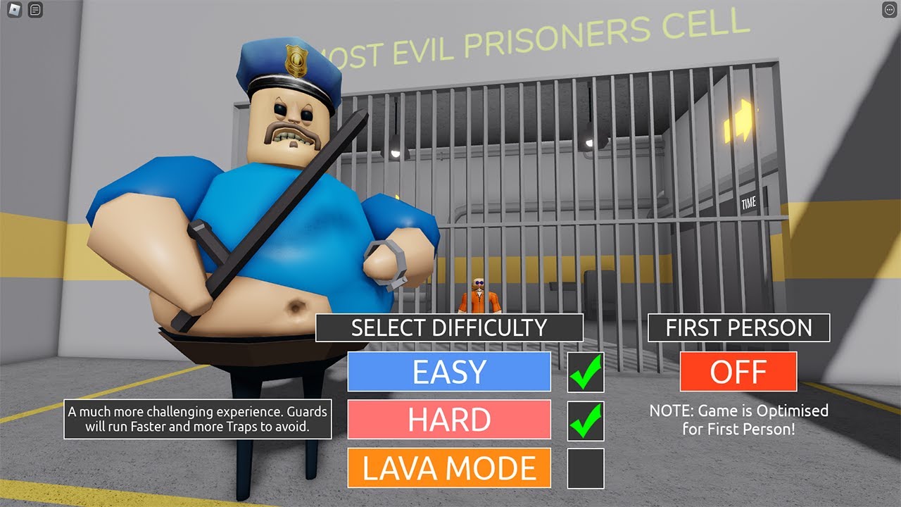BARRY'S PRISON RUN! (FIRST PERSON OBBY!) - HARD MODE - NEW UPDATE UNLOCK LAVA MODE | ROBLOX GAMEPLAY
