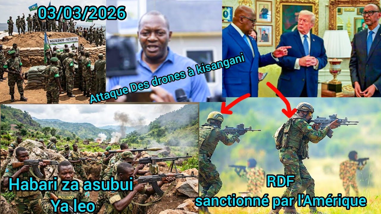 03_03 HIZI HAPA HABARI ZA ASUBUI YA LEO KUTOKA KWENYE UWANJA WA VITA MASHARIKI MWA CONGO 