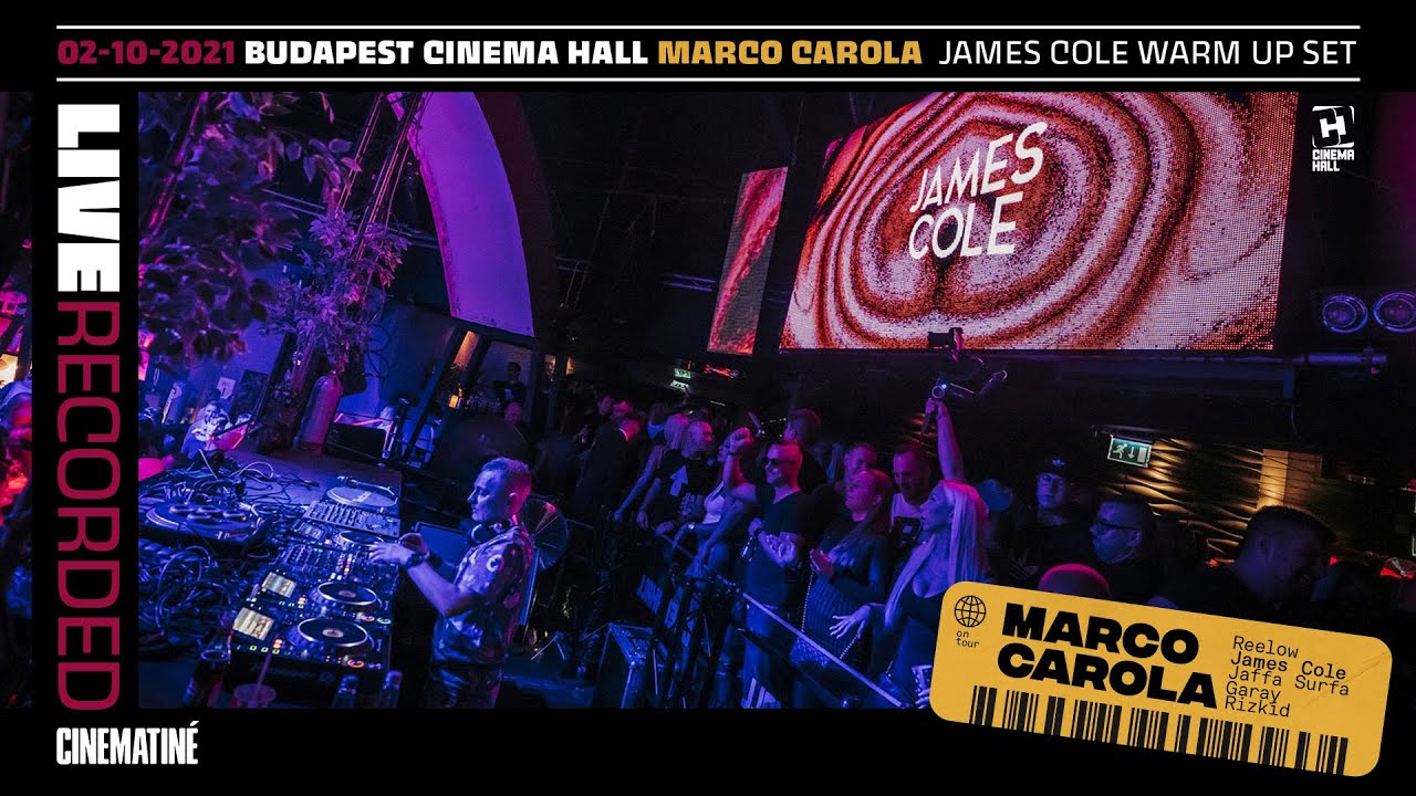 MARCO CAROLA Budapest Cinema Hall party James Cole live warm up set (02-10-2021)