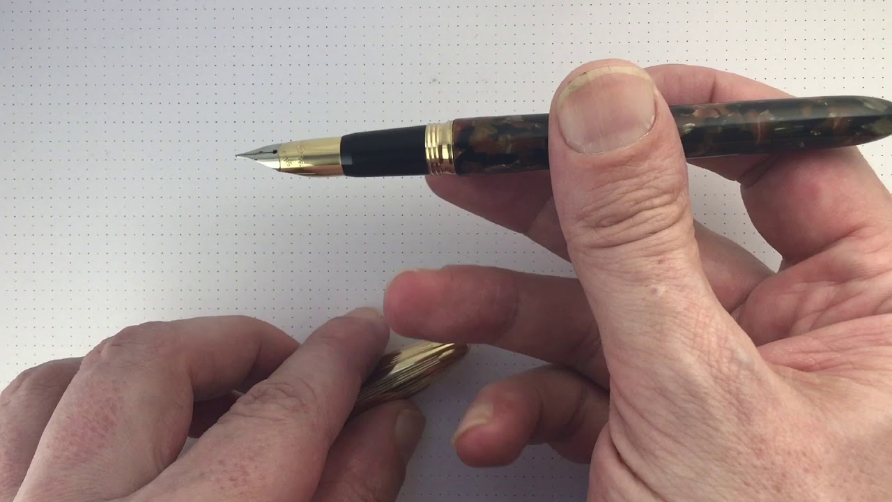 Обзор перьевой ручки Sheaffer Crest #597, Opalite Golden Brown, GT