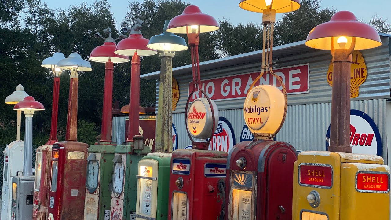 Amazing Old Gas Station Pump Light Tower Fixtures