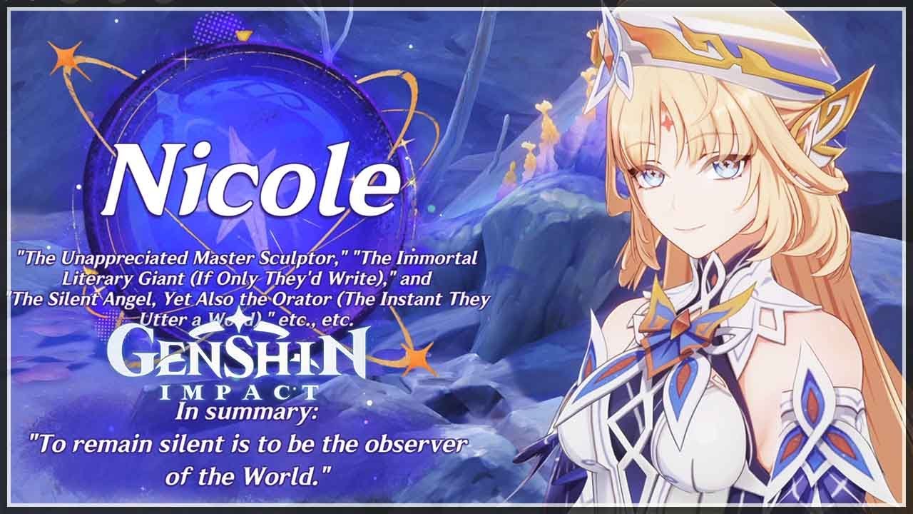Nicole Introduction Cutscene Genshin Impact