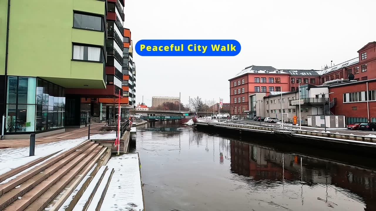 Gothenburg Sweden 4K Calm Winter Walk Around Gamlestads Torg