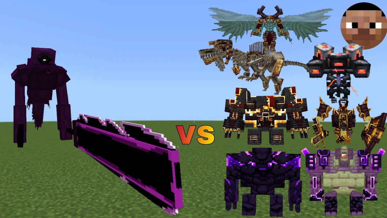 Researcher vs L Ender Cataclysm Bosses | Minecraft Java | Mob Battle