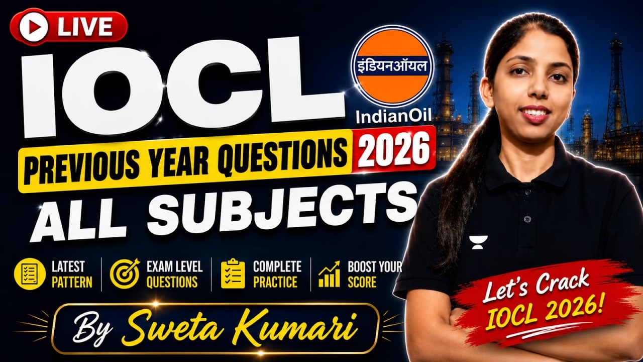 🔥 Target IOCL 2026 | IOCL Previous Year Questions for Computer Science (All Subjects) | By Sweta mam
