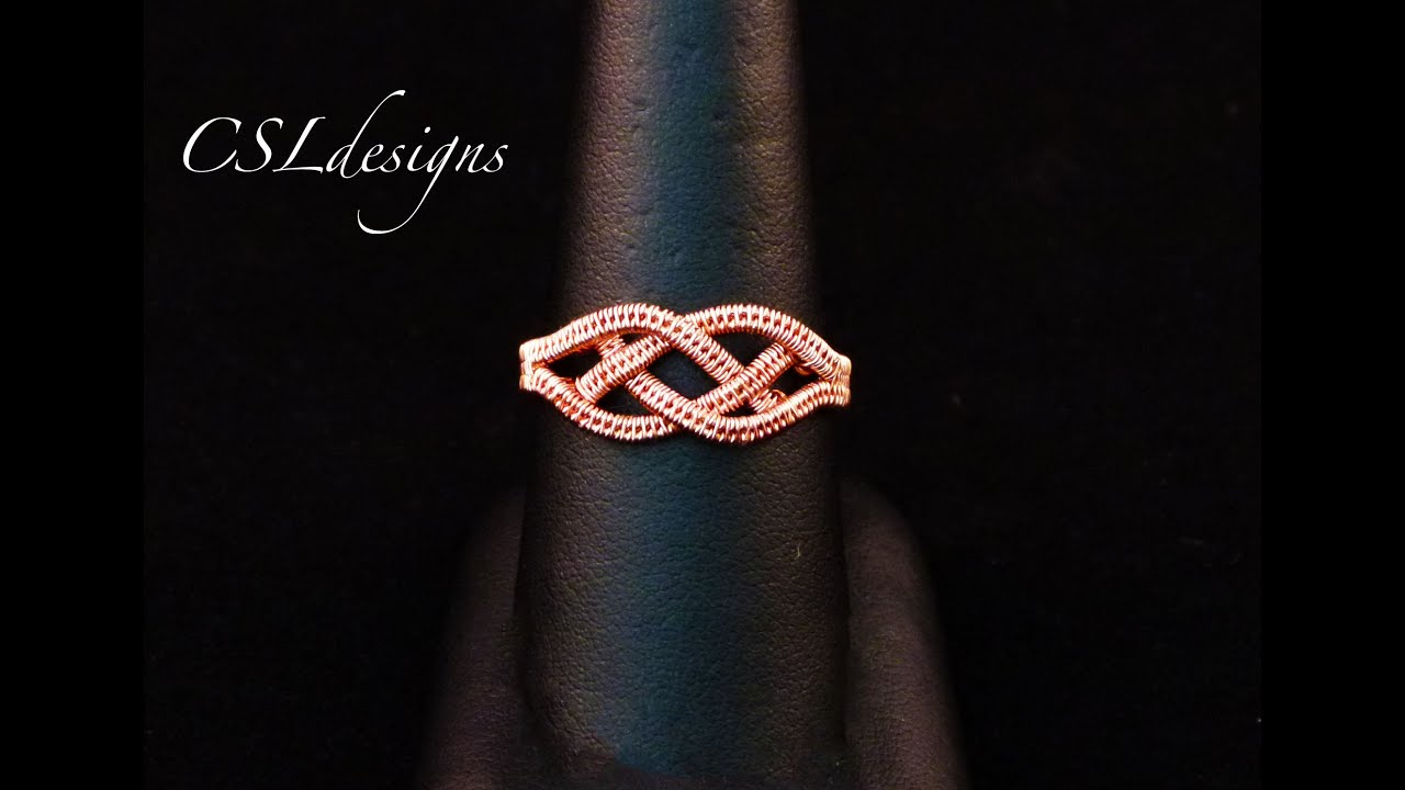 Wire woven celtic knot ring