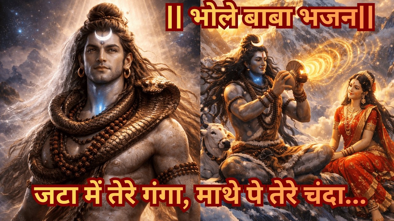 ||भोले बाबा भजन||जटा में तेरे गंगा, माथे पे तेरे चंदा