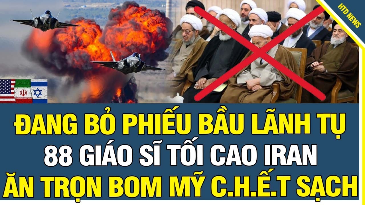 KINH HOÀNG: Đang bỏ phiếu bầu LÃNH TỤ, 88 giáo sĩ tối cao Iran ăn trọn BOM Mỹ C.H.Ế.T SẠCH