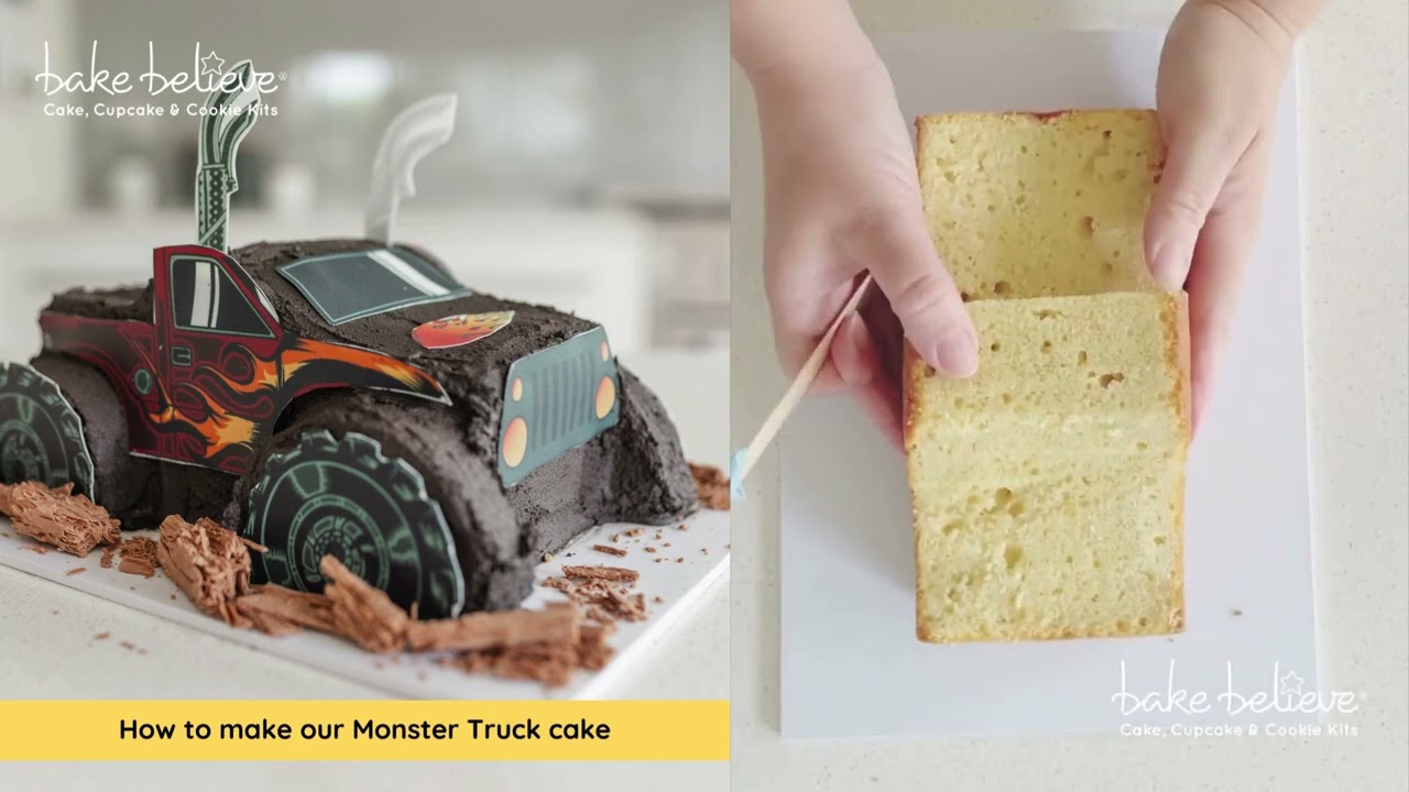 How to make our Monster Truck Cake YouTube | @bakebelieveau