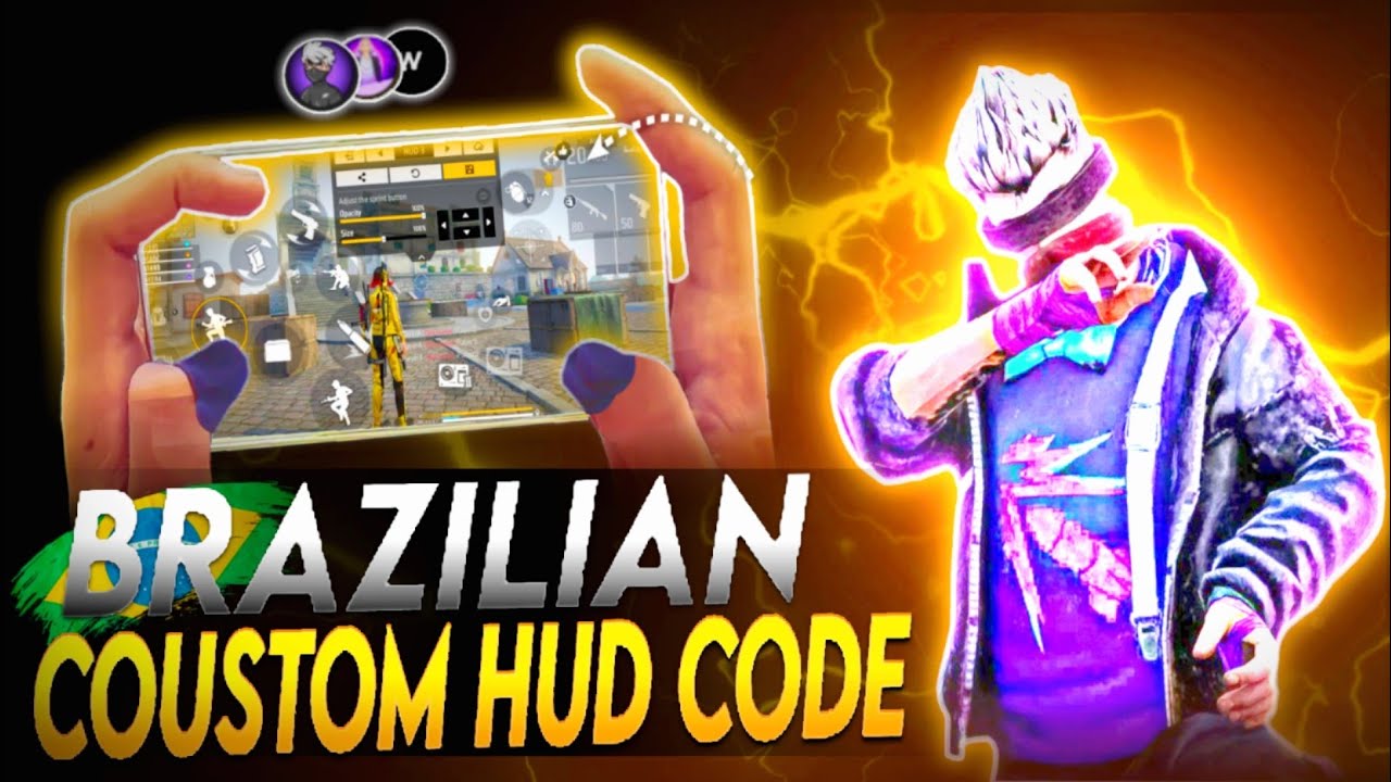 Top 5 UNICK  FREESTAYEL 3 Finger coustom HUD And  Code  in FREE FIRE MAX 💀📲
