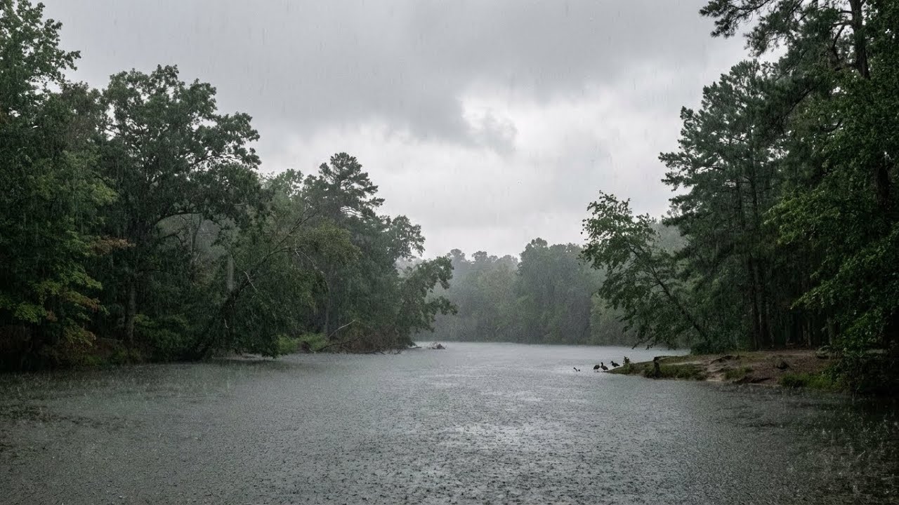 Heavy Rain Sound For Sleeping - Perfect Rain ASMR for Sleeping, Relaxing, Lullaby White Noise